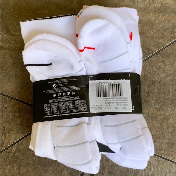 JORDAN CREW 6 pairs socks set white/black/red - Picture 6 of 16